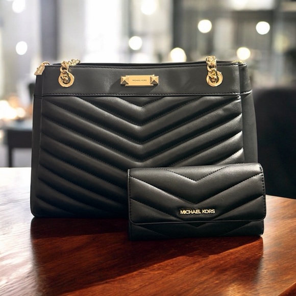 Michael Kors Handbags - Michael Kors Whitney Quilted Tote & Wallet Set – Luxury Designer Bag